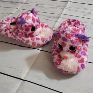 TY beanie boo slippers big girl sz M (2-3)